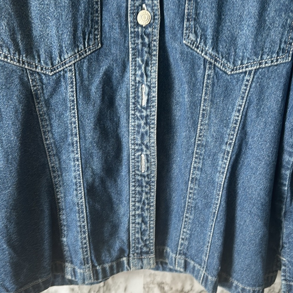 Dockers blue jean jacket Pp20 L23 100% cotton so many details RK5n - Picture 5 of 8